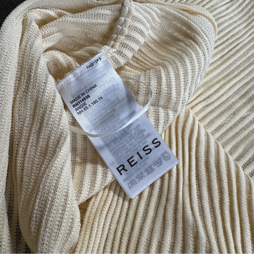 NWT Reiss Angie Sheer Asymmetrical Long Sleeve Jumper S - Picture 9 of 13